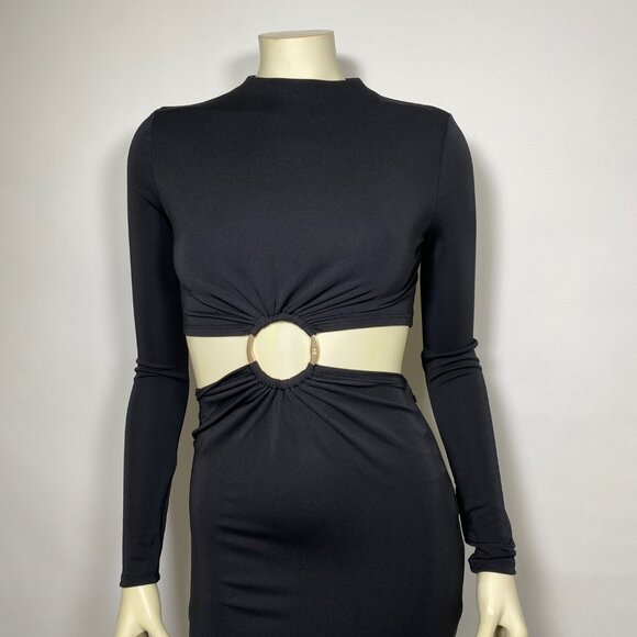 GAP x CULT GAIA Black Jersey Cut-out Maxi Dress - Picture 4 of 9